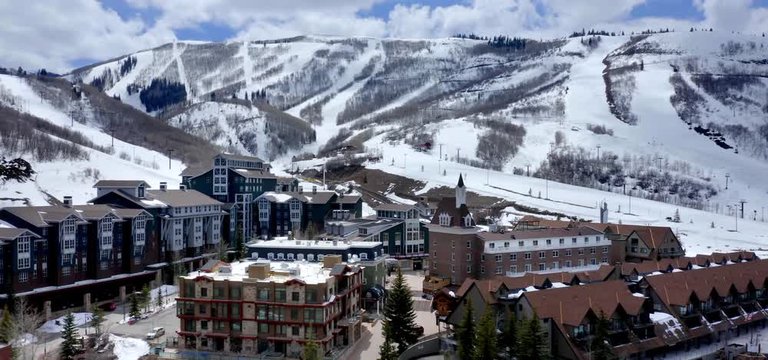 Park City, Utah, Mountain Ski Town By Aerial Drone