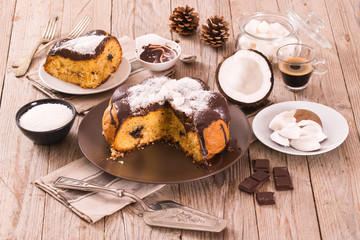 Chocolate coconut cake.