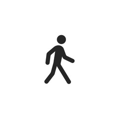 walk icon vector on white background. run symbol logo design inspiration