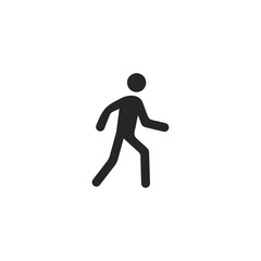 Fototapeta na wymiar walk icon vector on white background. run symbol logo design inspiration