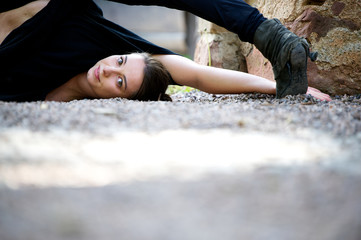 Junge Frau beim Modern Dance