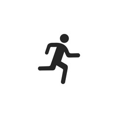 fast run icon vector on white background. running symbol logo design inspiration