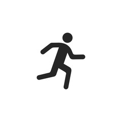 Fototapeta na wymiar fast run icon vector on white background. running symbol logo design inspiration