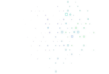 Light Multicolor, Rainbow vector pattern with spheres, squares.