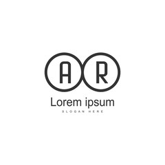 AR Letter Logo Design. Creative Modern AR Letters Icon Illustration