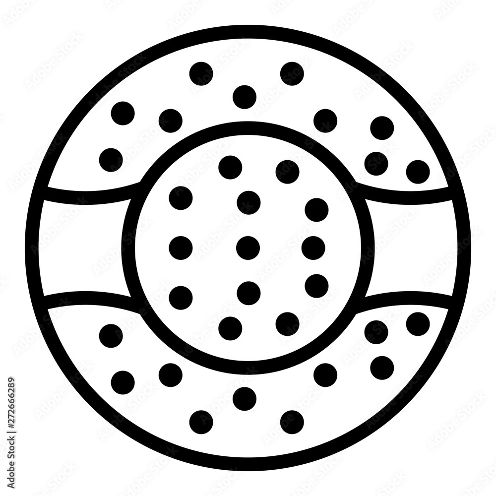 Poster zorb icon. outline zorb vector icon for web design isolated on white background