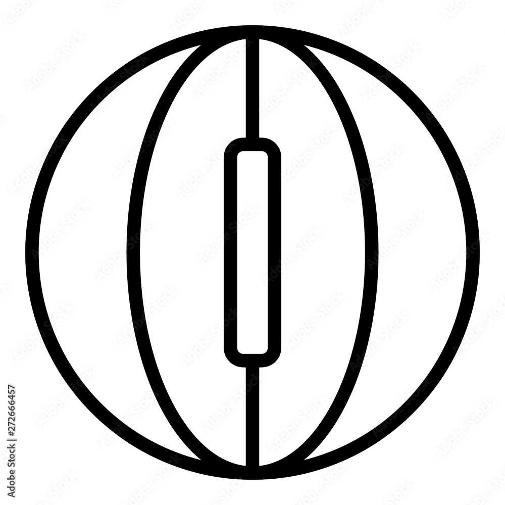 Poster sphere zorb icon. outline sphere zorb vector icon for web design isolated on white background