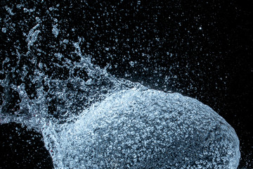 Balloon burst into a water balloon