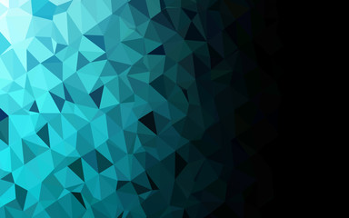 Light BLUE vector shining triangular template.