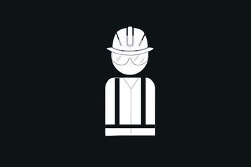 Worker icon isolated vector illustration