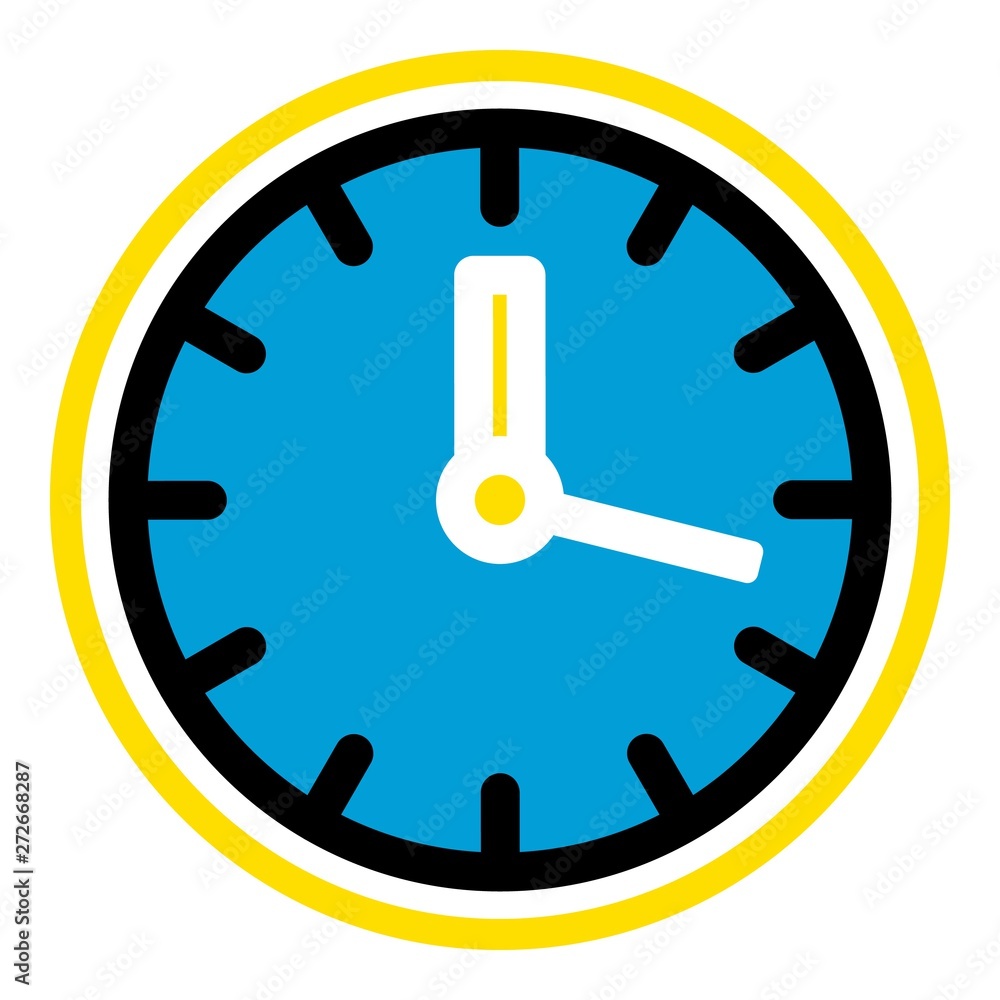Poster wall clock icon. outline wall clock vector icon for web design isolated on white background