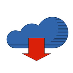 Download from cloud vector icon. filled flat sign for mobile concept and web design. Cloud computing and arrow down glyph icon. Symbol, logo illustration. Pixel perfect vector graphics