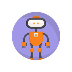 robot avatar round icon