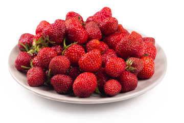 Strawberries isolated on a white background