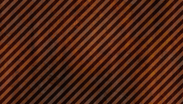 diagonal striped rusty aged metal 