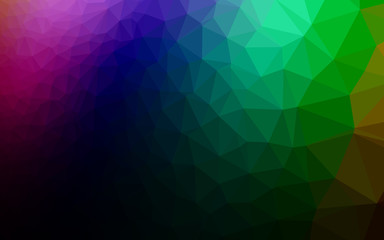 Dark Multicolor, Rainbow vector abstract mosaic background.