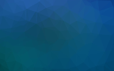 Dark BLUE vector blurry triangle template.