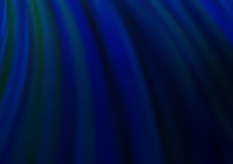 Dark BLUE vector template with lines, ovals.