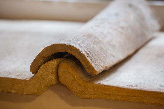 Ancient Roman Roof tile. Tegula