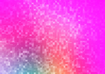 Light Pink vector template with crystals, rectangles.