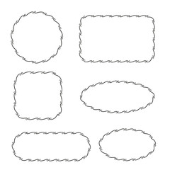 hand drawn and doodle frames and labels for card decoration