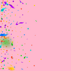 Streamers and confetti. Festive tinsel and foil ri