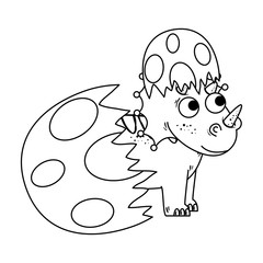 newborn triceratops breaking the shell