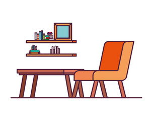 comfortable sofa in living room with white background