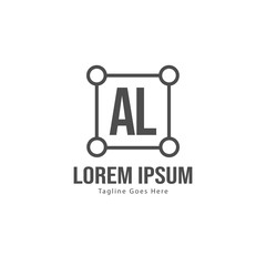 AL Letter Logo Design. Creative Modern AL Letters Icon Illustration © Robani