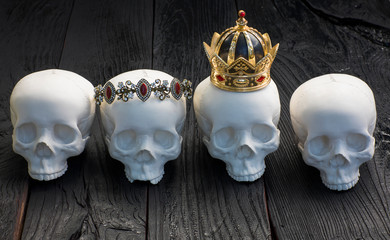 Day of the Dead, skull with a crown, dead kings