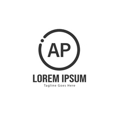 AP Letter Logo Design. Creative Modern AP Letters Icon Illustration