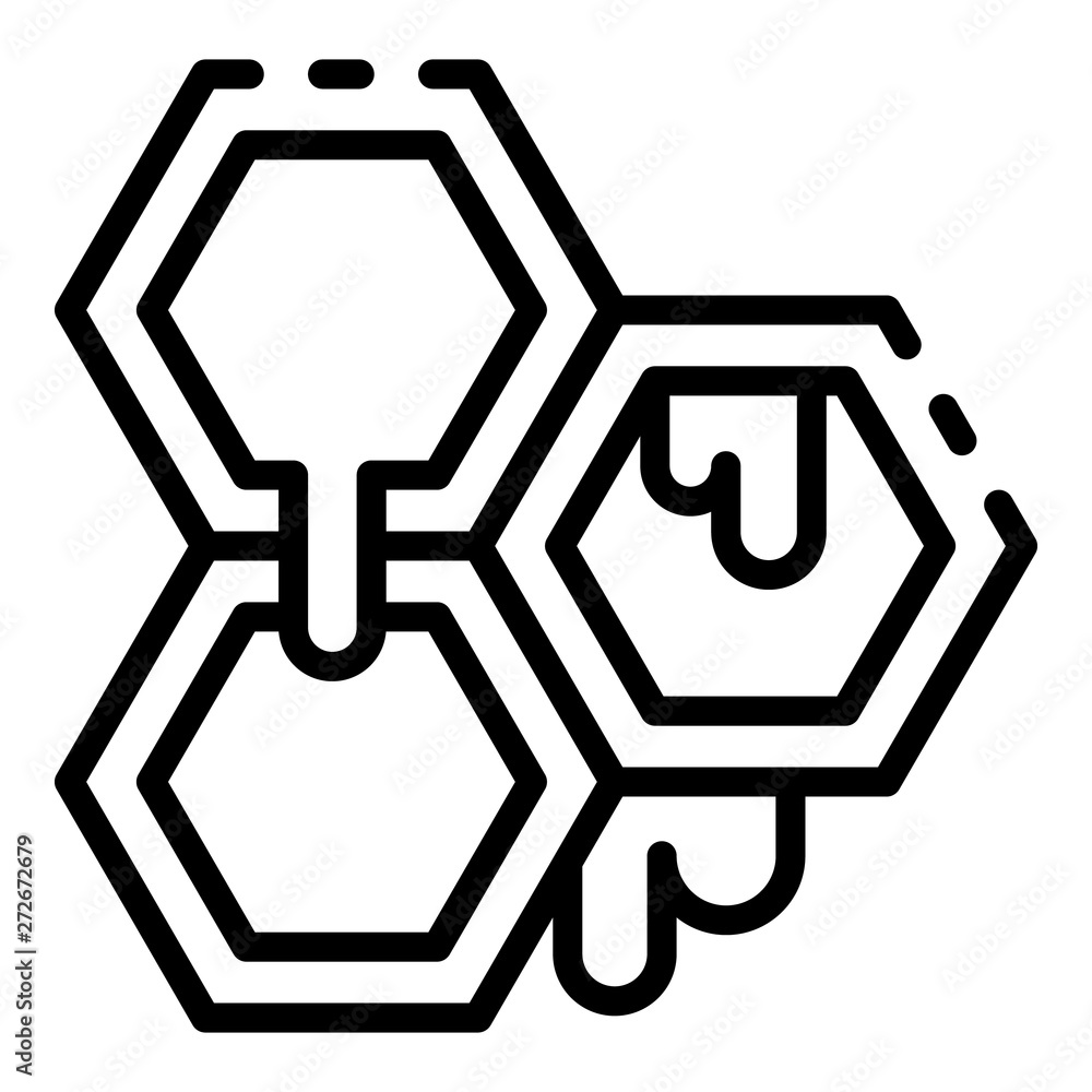 Poster honey comb icon. outline honey comb vector icon for web design isolated on white background