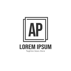 AP Letter Logo Design. Creative Modern AP Letters Icon Illustration