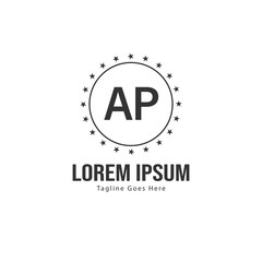 AP Letter Logo Design. Creative Modern AP Letters Icon Illustration