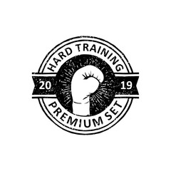 vintage badges of boxing club, emblems and logo design