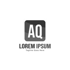 AQ Letter Logo Design. Creative Modern AQ Letters Icon Illustration