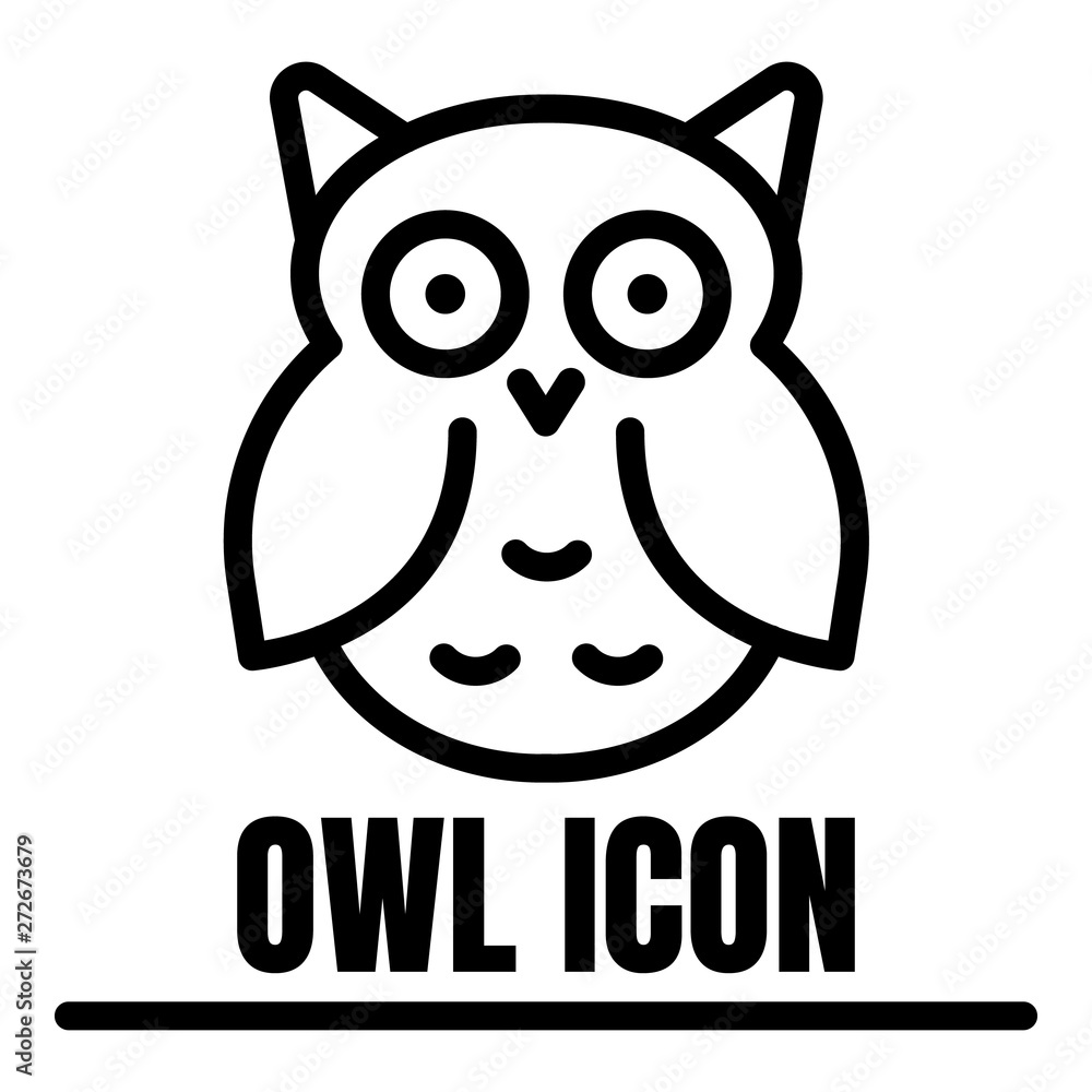 Aufkleber owl bird icon. outline owl bird vector icon for web design isolated on white background