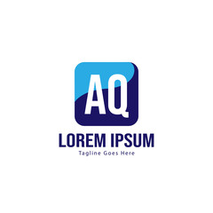 AQ Letter Logo Design. Creative Modern AQ Letters Icon Illustration