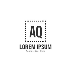 AQ Letter Logo Design. Creative Modern AQ Letters Icon Illustration