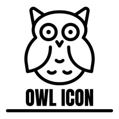 Owl bird icon. Outline owl bird vector icon for web design isolated on white background