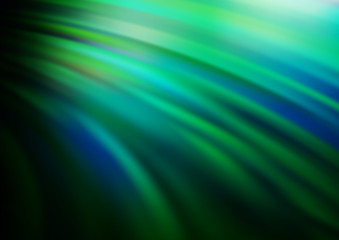 Dark Green vector template with bent lines.