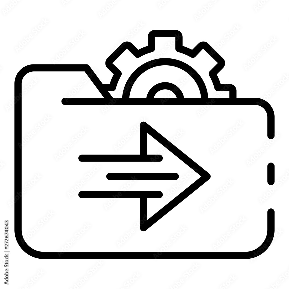 Poster setting hosting directories icon. outline setting hosting directories vector icon for web design iso