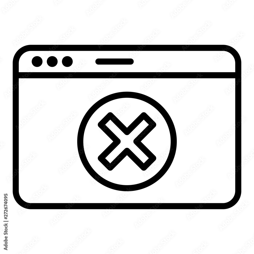 Poster access denied icon. outline access denied vector icon for web design isolated on white background
