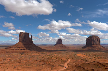 Panoramic view of Monument Valley National Park in Arizona