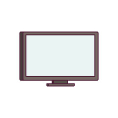 plasma screen tv in white background