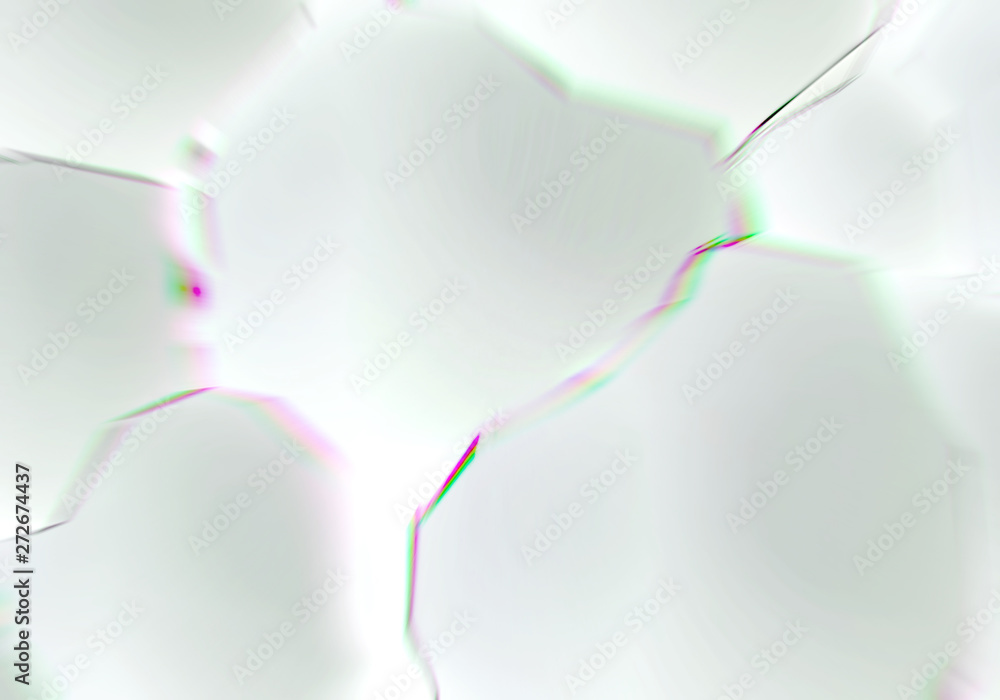 Poster abstract background with 3d shapes and prism color shift