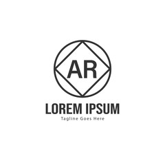 AR Letter Logo Design. Creative Modern AR Letters Icon Illustration