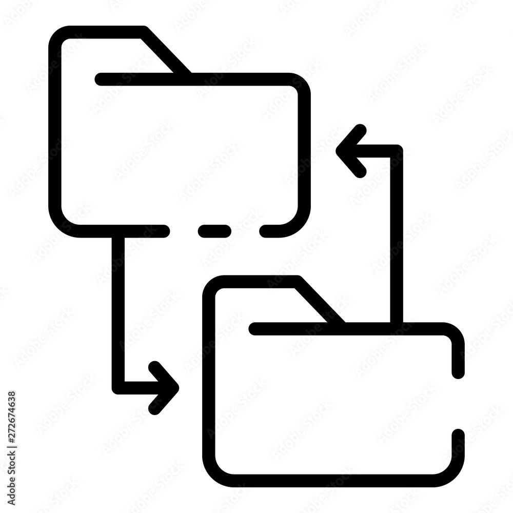Poster rewriting the site directory icon. outline rewriting the site directory vector icon for web design i
