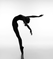 Flexible ballerina bends back