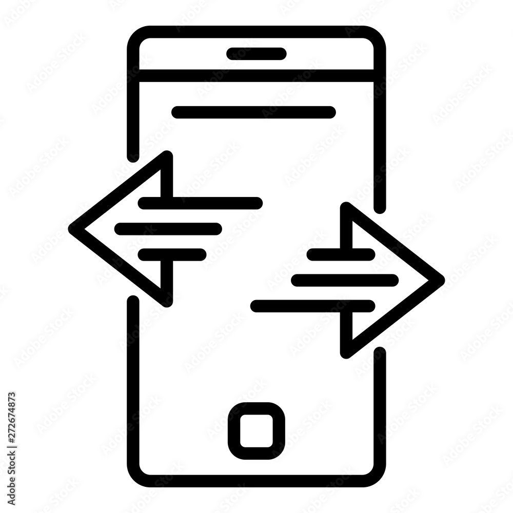 Poster smartphone data transfer icon. outline smartphone data transfer vector icon for web design isolated 